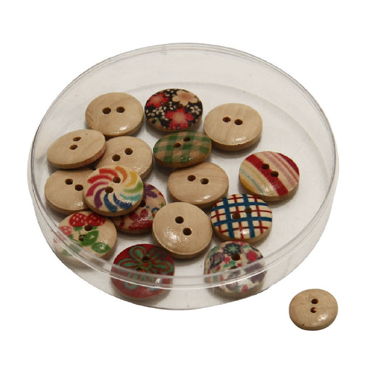 25mm Wooden Buttons Scrapbook 2-Holes Snowflake buttons for