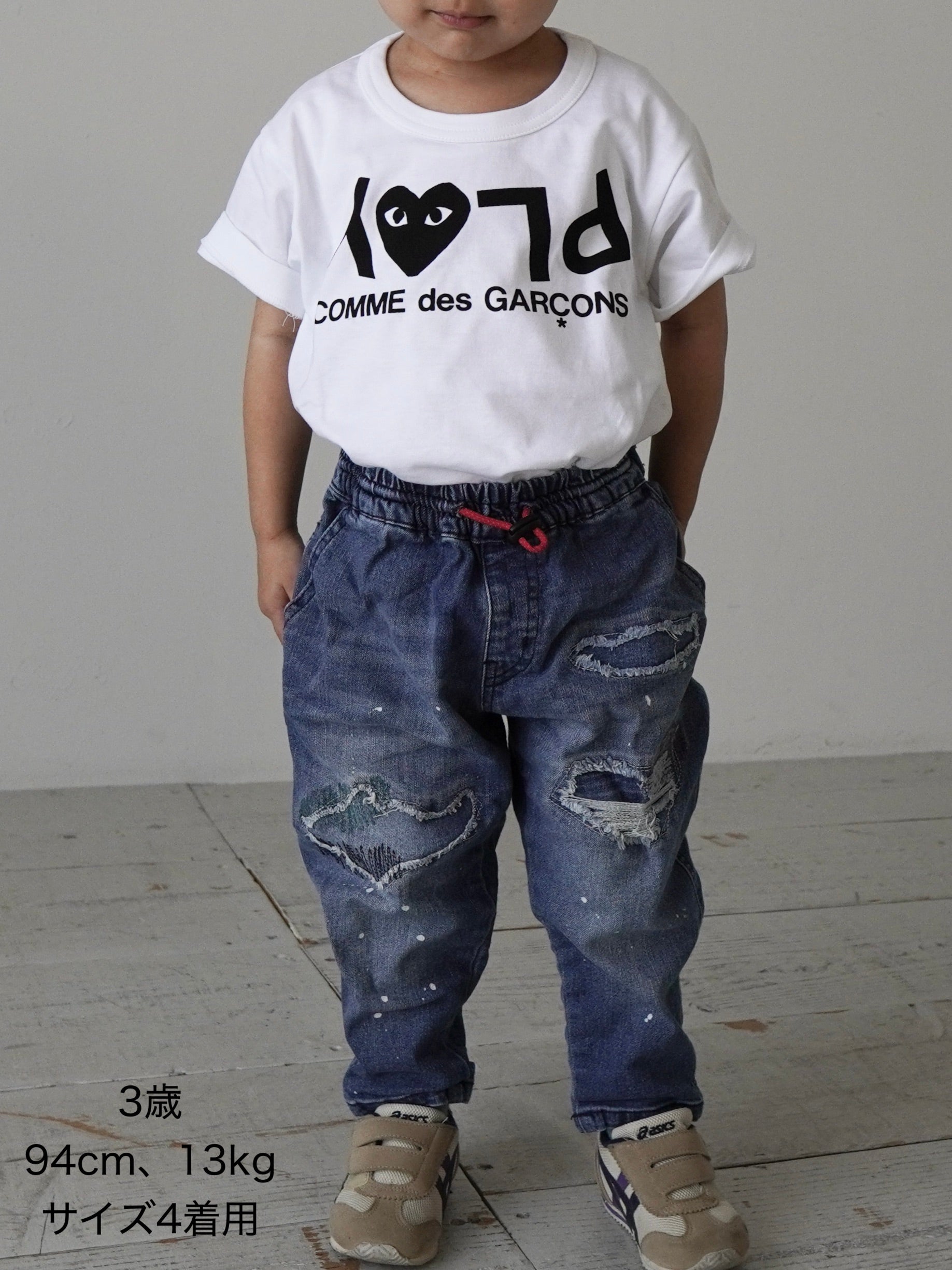 通販激安】 PLAY COMME DES GARCONS KIDS 半袖Tシャツ 2A