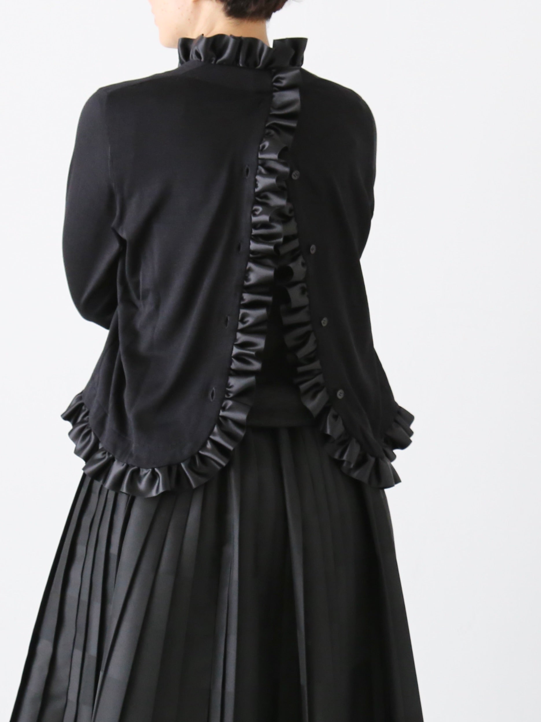 noir kei ninomiya シルクニットフリルカーディガン [3K-N003-051] – CREER