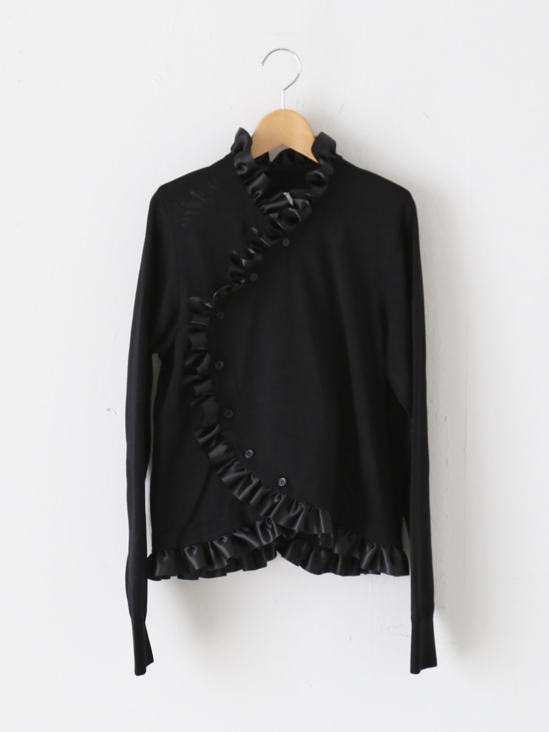 noir kei ninomiya シルクニットフリルカーディガン [3K-N003-051] – CREER