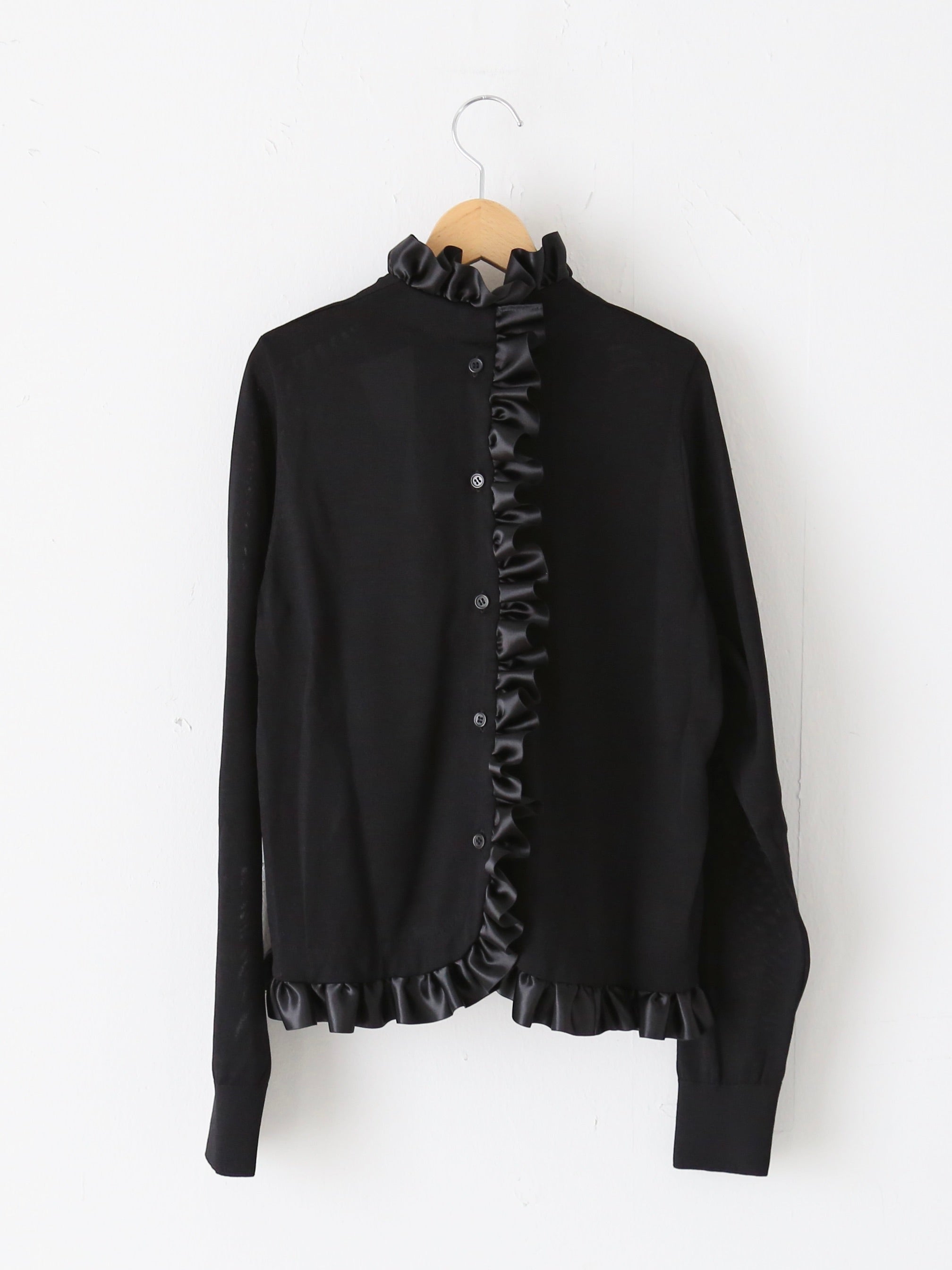 noir kei ninomiya シルクニットフリルカーディガン [3K-N003-051] – CREER