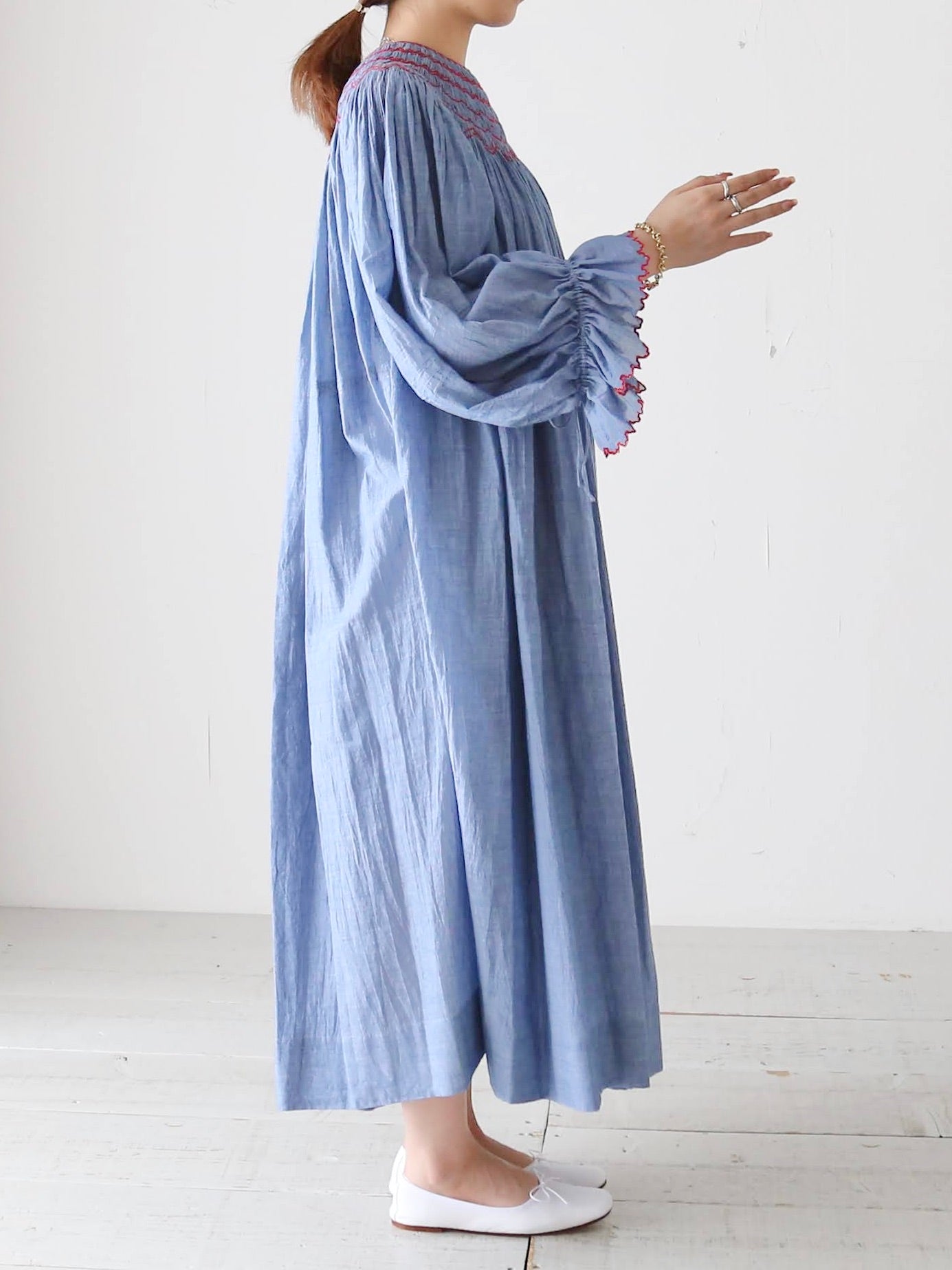 ほぼ未使用 towavase Bishop sleeve dress ワンピース ロング