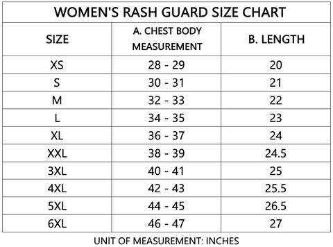 Size Charts – tapcultureph