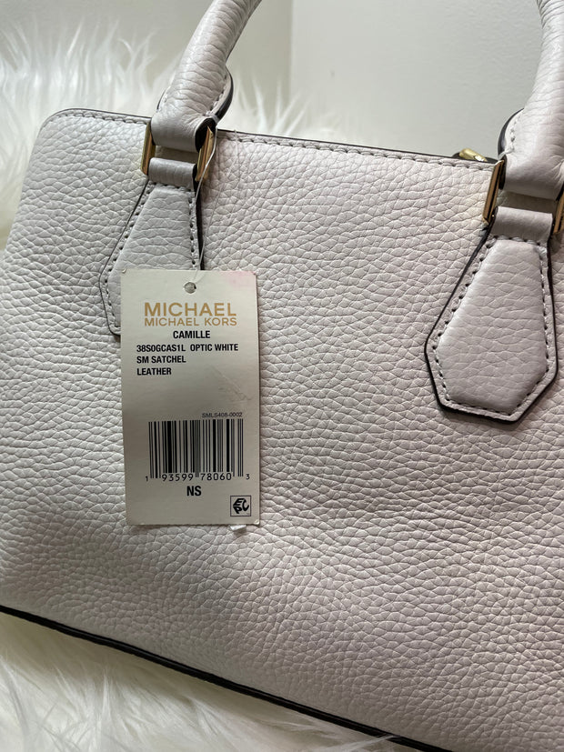 Michael Kors | Small Camille Leather Satchel Color Optic White – Nayak  Essentials