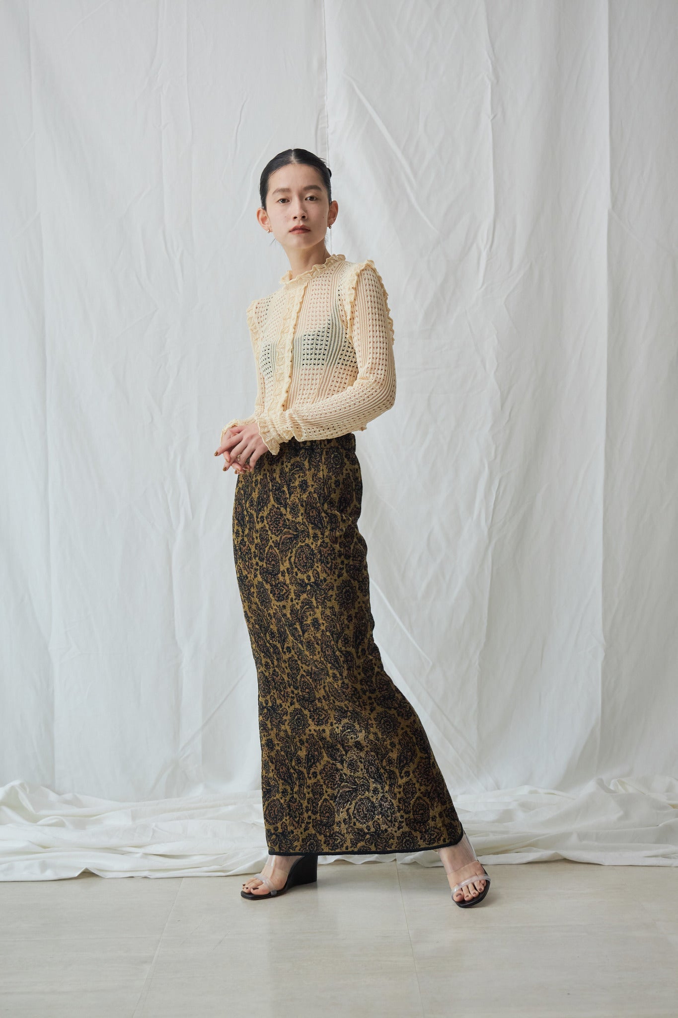 Paisley Jacquard Skirt