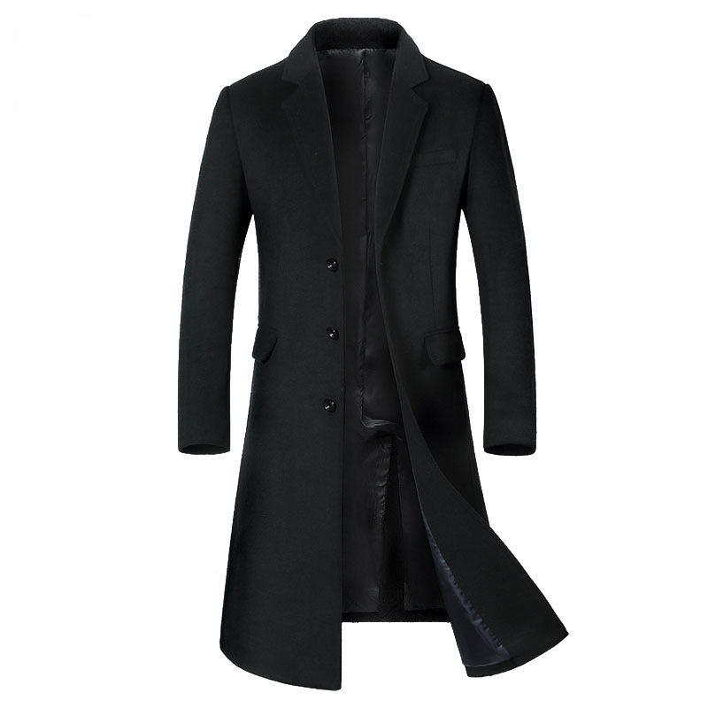 Lapel Long Thick Winter Men's Overcoat – byshoppy