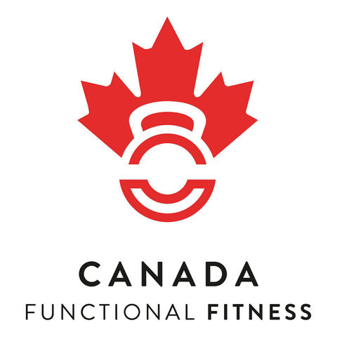 The Canada Functional Fitness logo, a kettlebell symbol over a maple leaf in red on a white background.