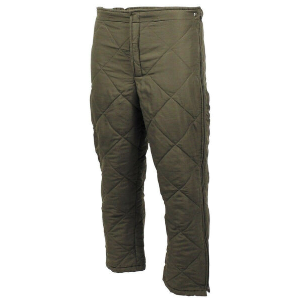 Genuine German army quilted pants liner trousers inner warmer thermal  winter OD