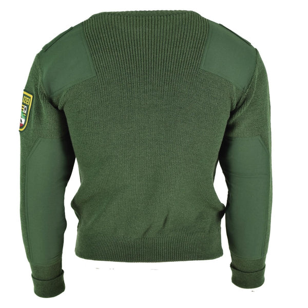 Genuine Swedish Military sweater Jumper green wool sweater full