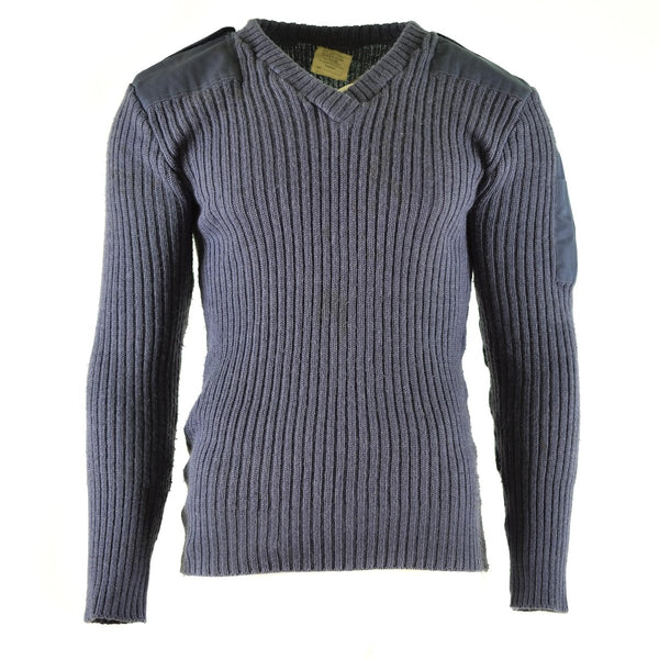British Police Sweater lightweight blue jumper wool surplus NEW 