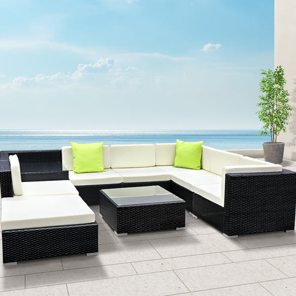 9 piece rattan sofa set