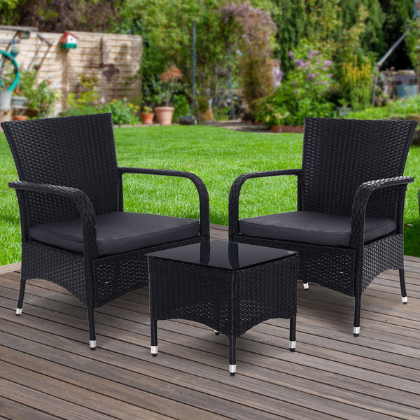 small outdoor table and 2 chair set