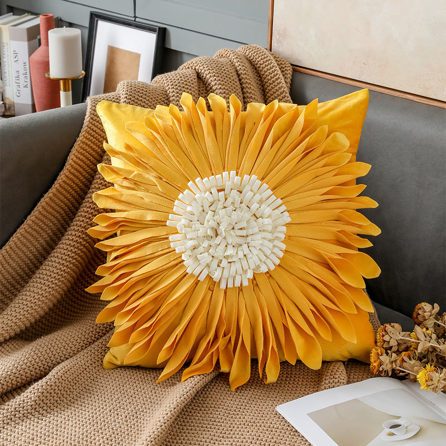 Rosette Pillow - Yellow - Gifts by Art Tree