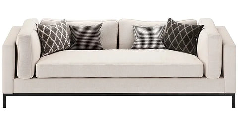 2 seater minimalist fabric sofa Danny purchasable at Loft Home Furniture