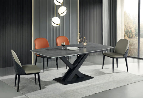 Extendable sintered stone dining table luvia at Loft Home Furniture