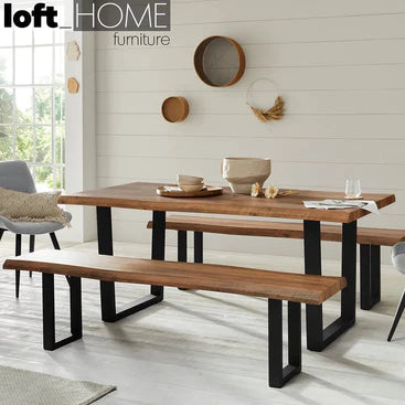 Industrial style dining table Live Edge by Loft Home Furniture