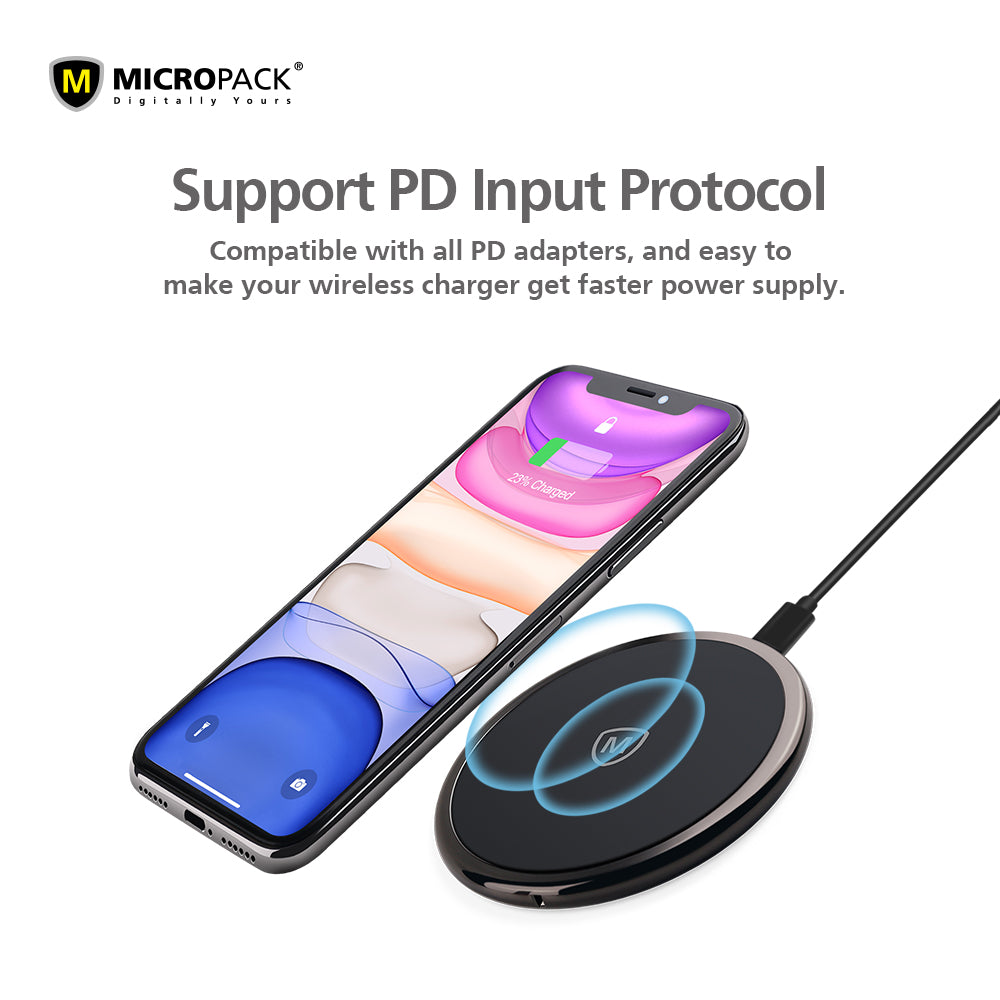 Wireless Fast Charging Pad Micropack WCP-10PD