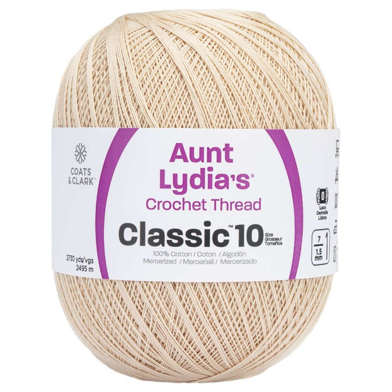 Aunt Lydia's Crochet Thread Fine 20 - Natural – True North Yarn Co.