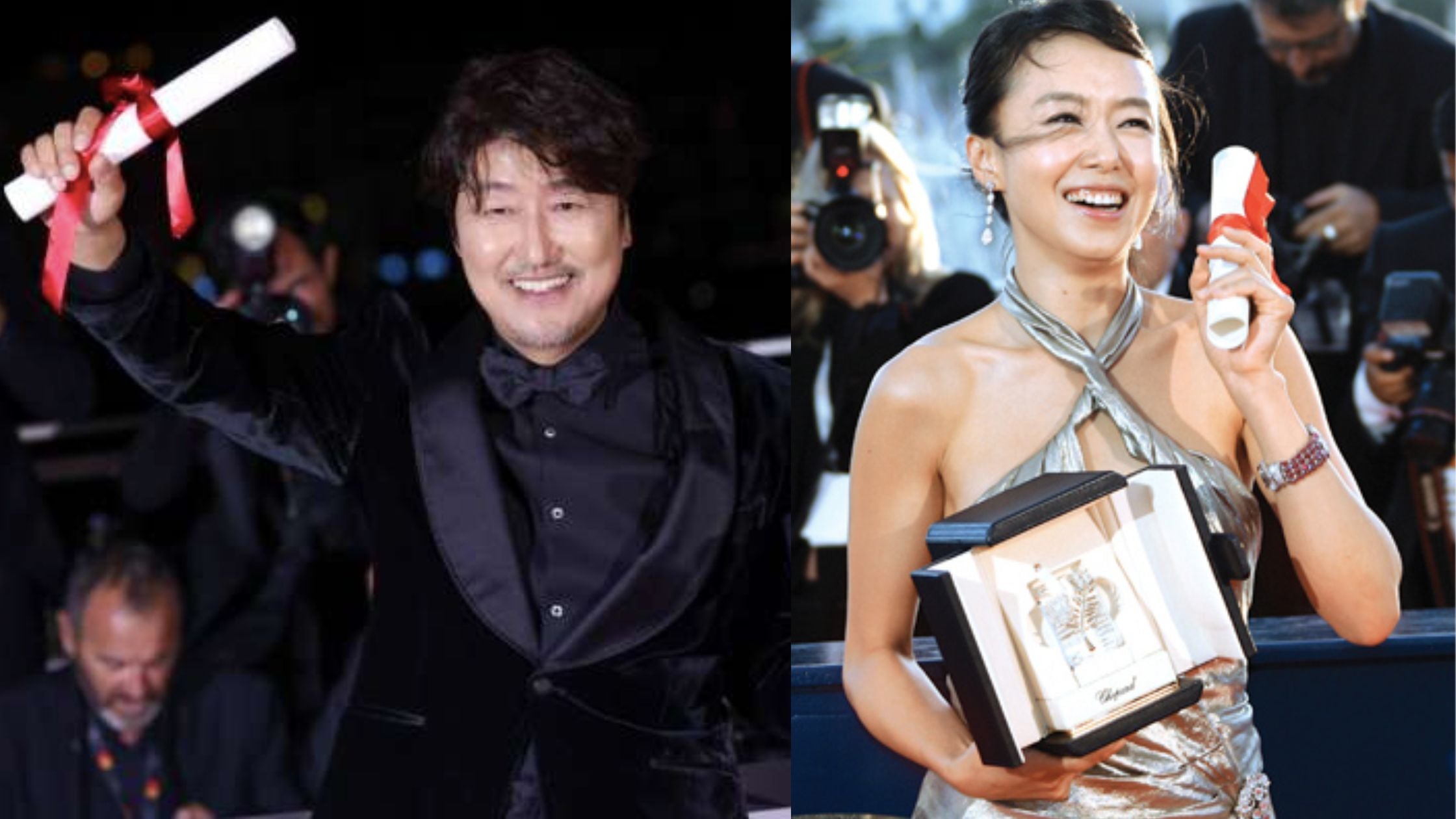 Song Kang-ho and Jeon Do-yeon winning awards