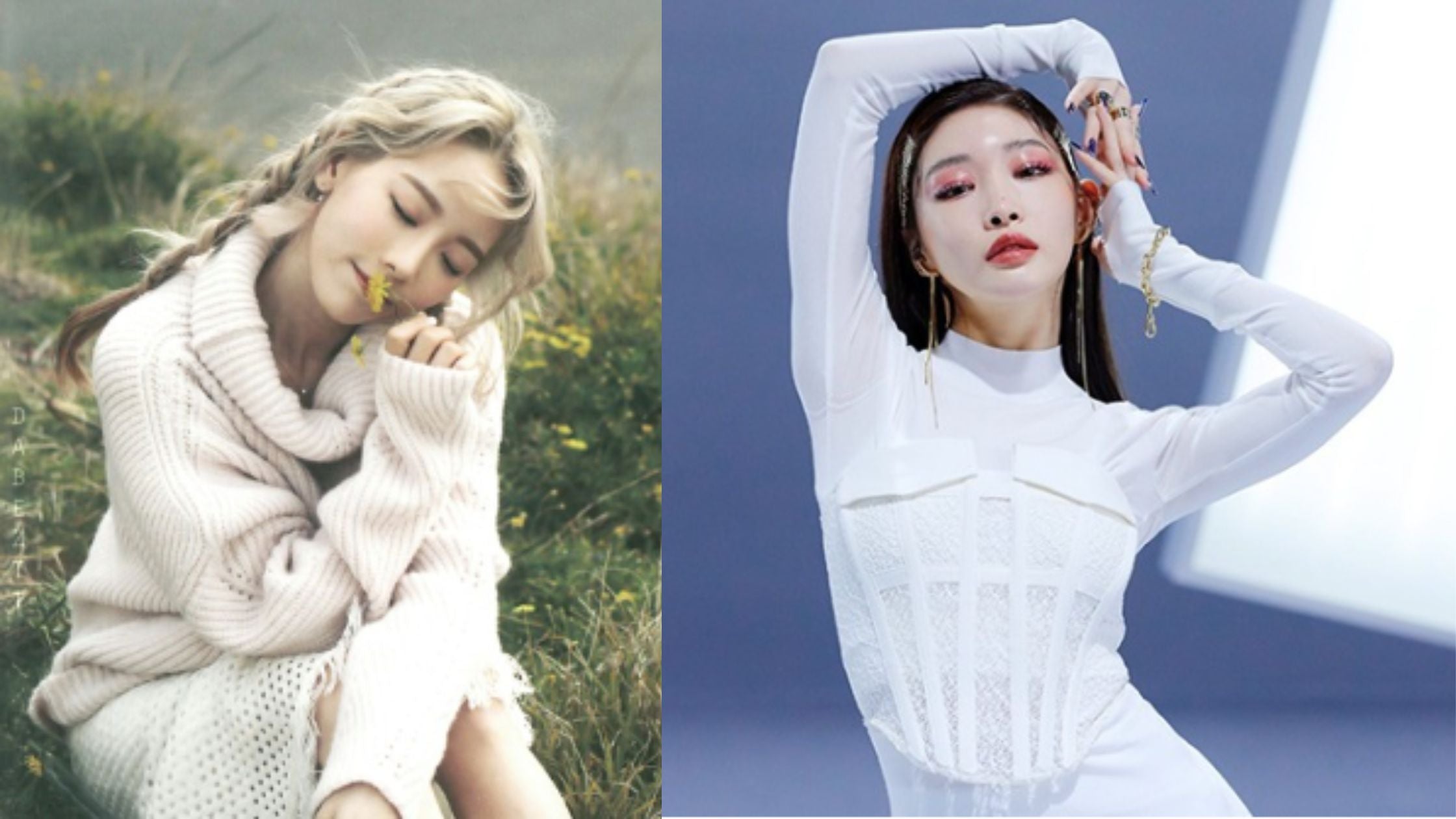 Taeyeon promo for "I" and Chungha promo for "Stay Tonight"