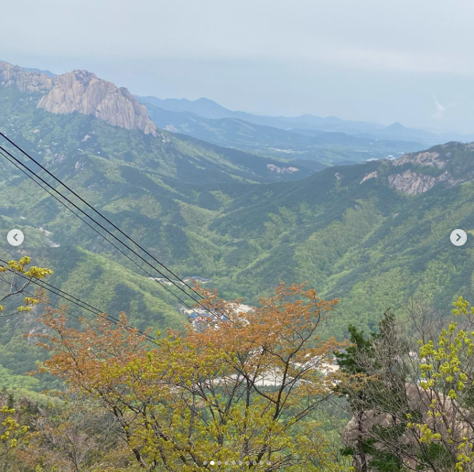 A mountain-down view of Seoraksan National Park