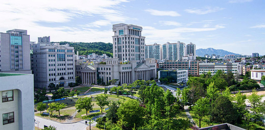 Skyscrapers on HFUS Seoul campus