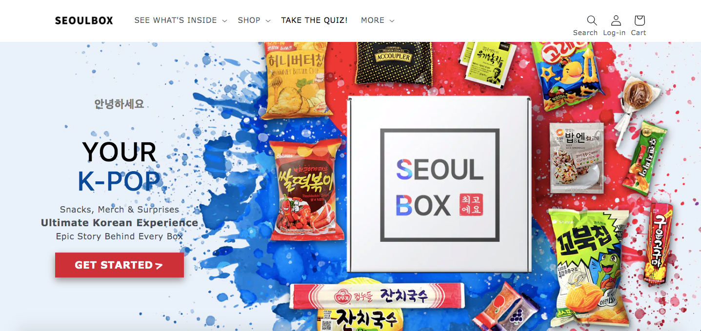 Seoulbox homepage