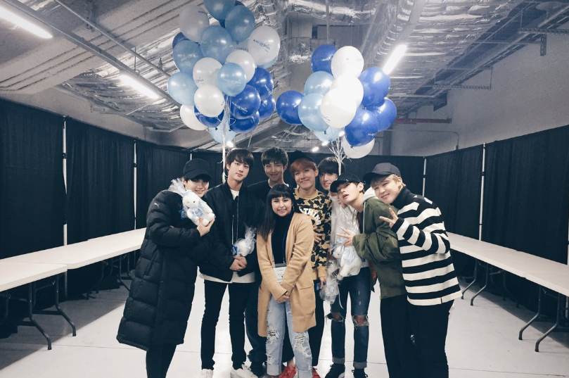 BTS with a Make a Wish patient