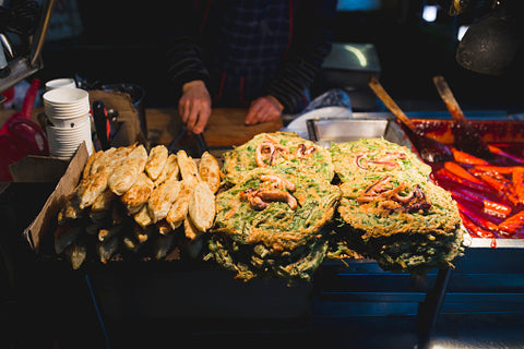 South Korea, Busan, street food market to take away - stock photo