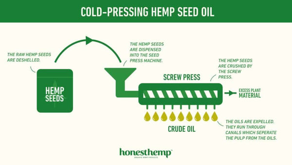 Info Graphic Of Cold Pressing Hemp Seed Oil