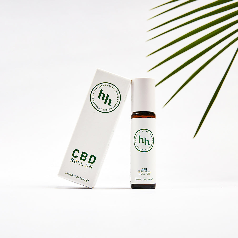 cbd roll on product with box packaging