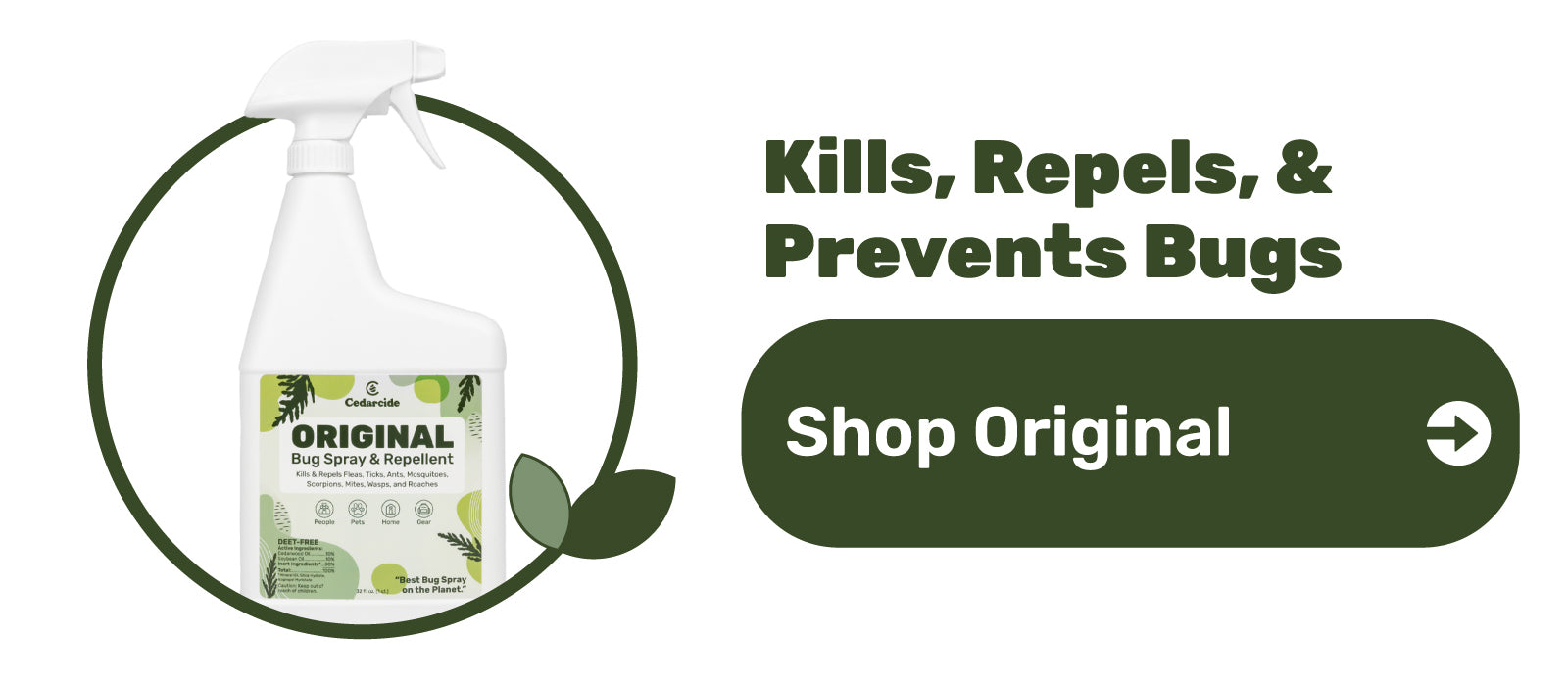 Cedarcide Original quart size: kills, repels, and prevents bugs