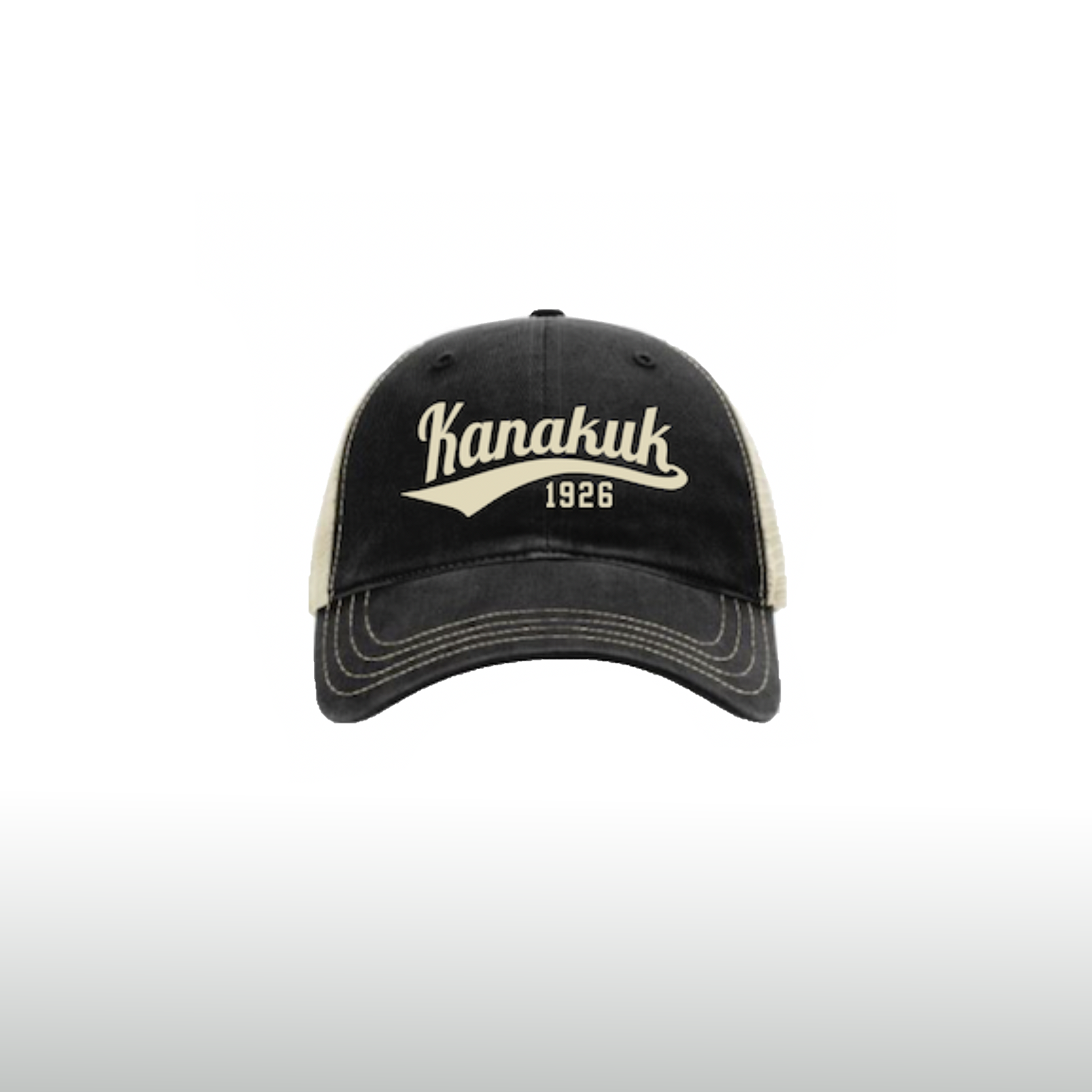 Retro Trucker Hat, Black/Tan - Kanakuk Store product image