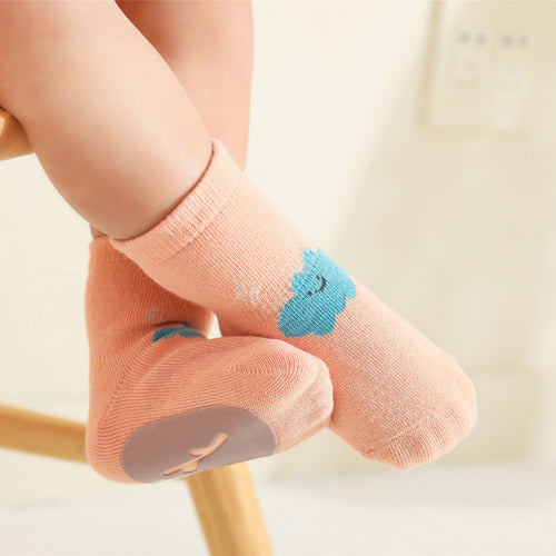 LittleYogaSocks Grip Socks for Toddlers- Into The Wild - 3/4 Pairs | Non Skid Socks | Anti Slip Socks