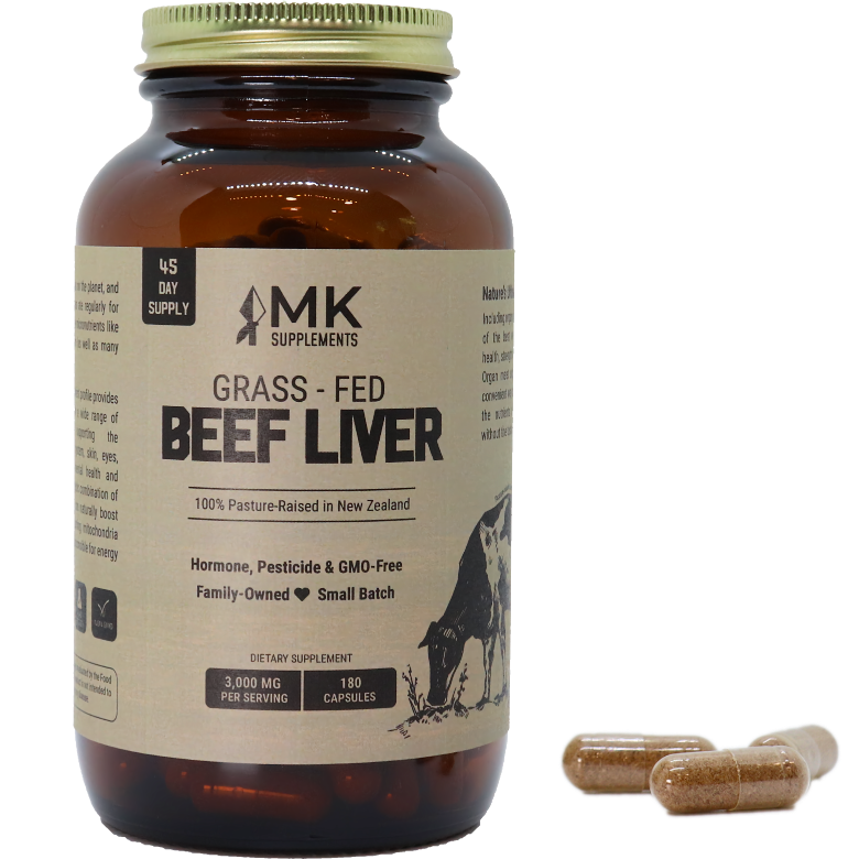 MK Supplements Grass-Fed Beef Liver Capsules