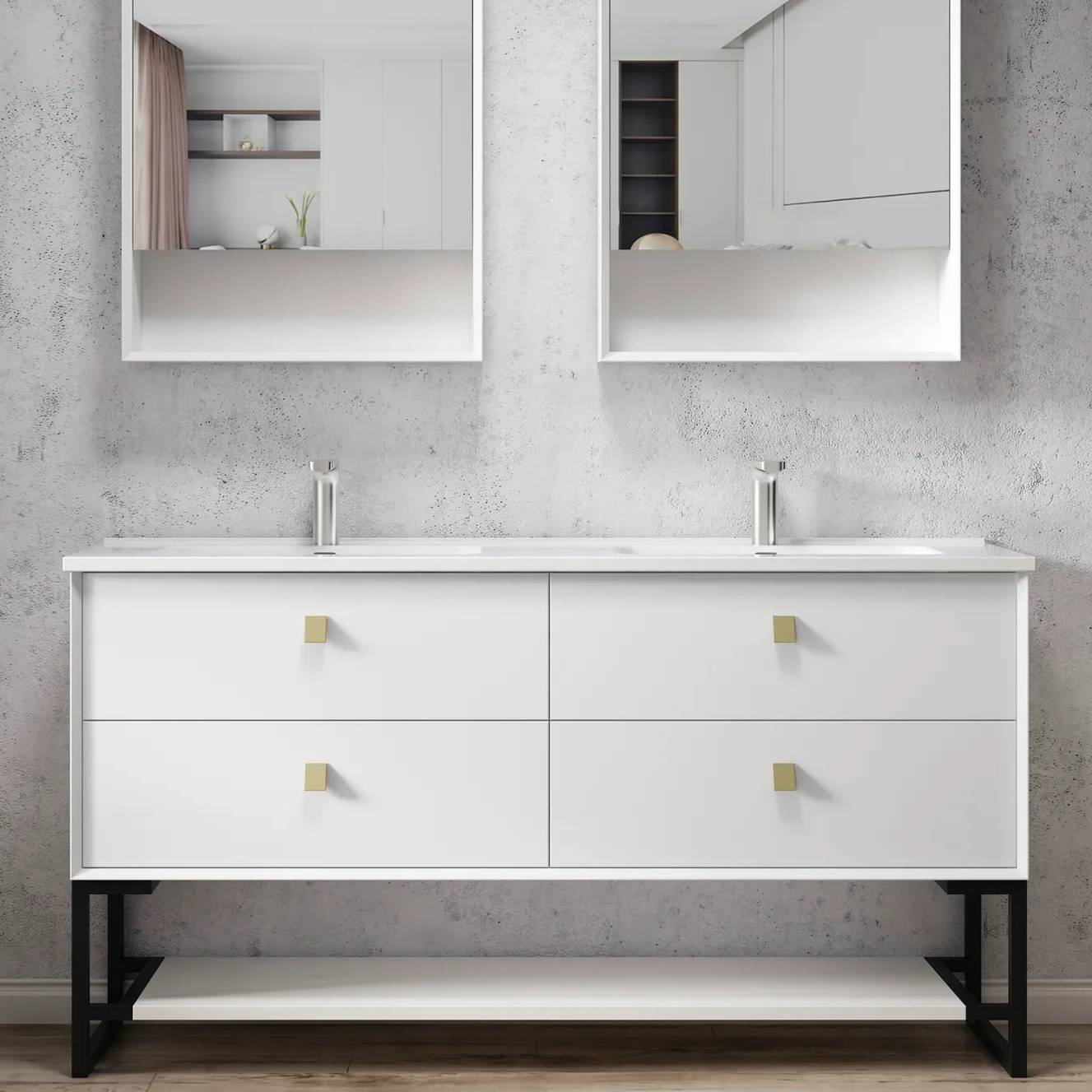 Boston | Matt White 1500mm Vanity | Smeaton Bathrooms