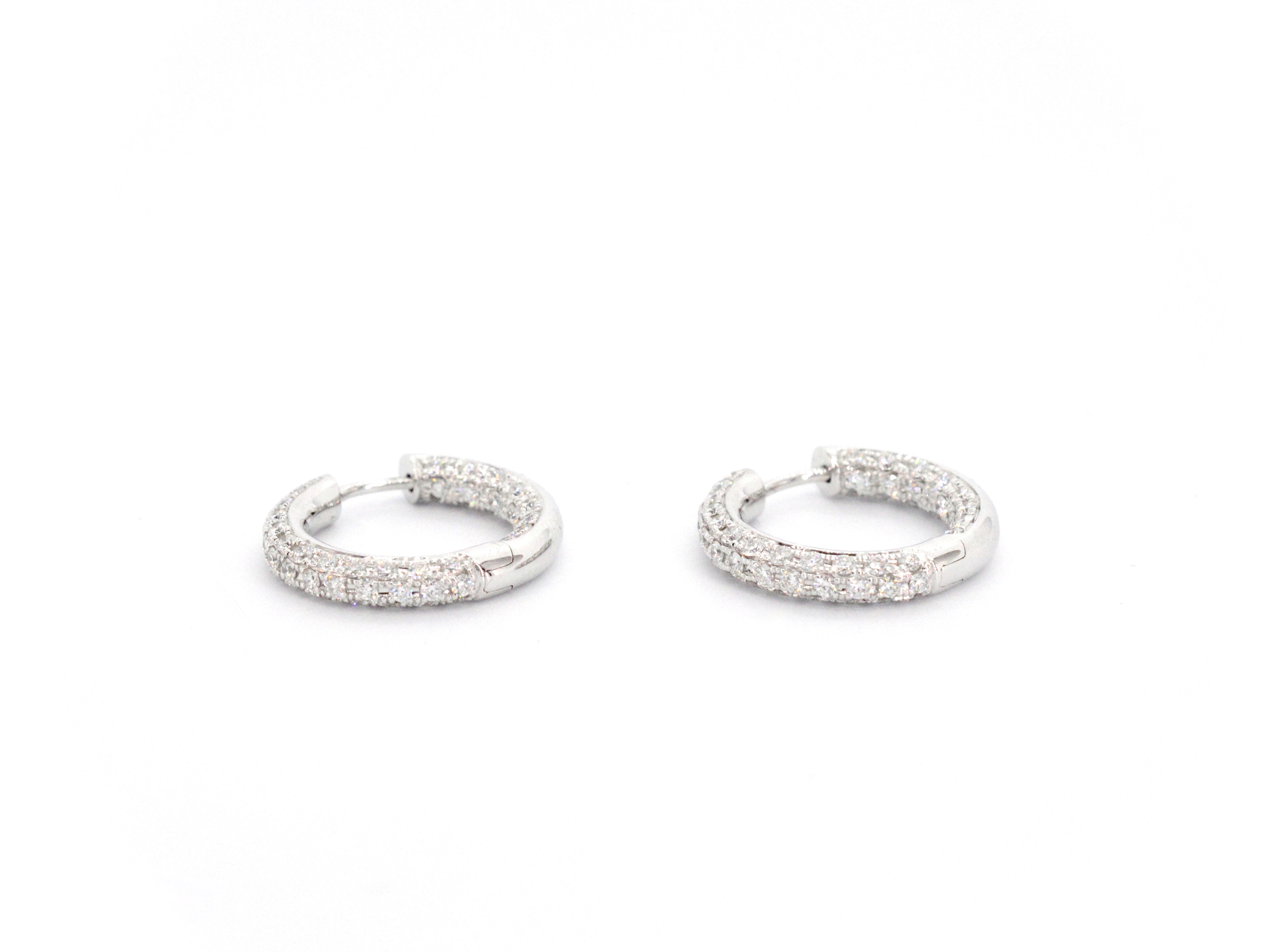 Inside out earrings Adalia with 1.50 brilliant cut diamonds – Diamanti Amsterdam