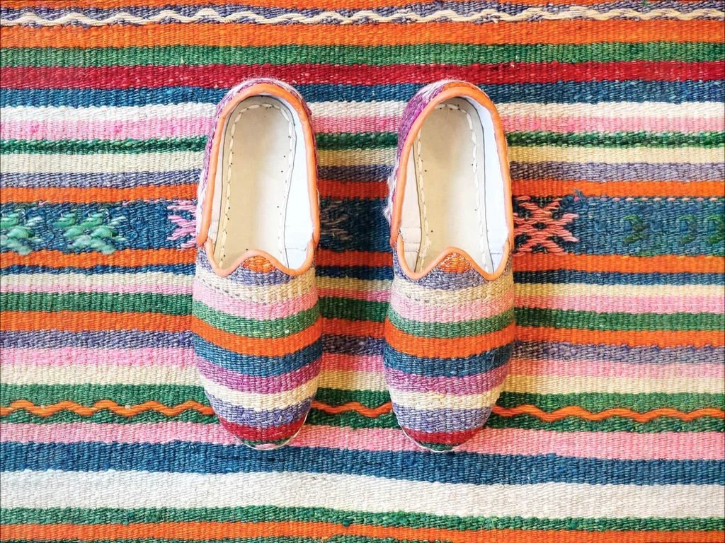 kilim as a footwear