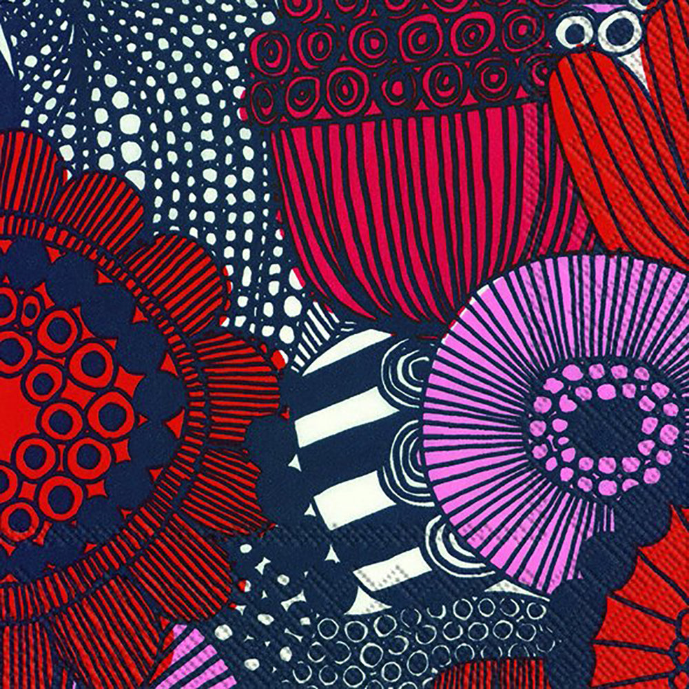 Marimekko SIIRTOLAPUUTARHA blue floral IHR Paper Lunch Napkins 33 cm s –  Most Delicious Designs