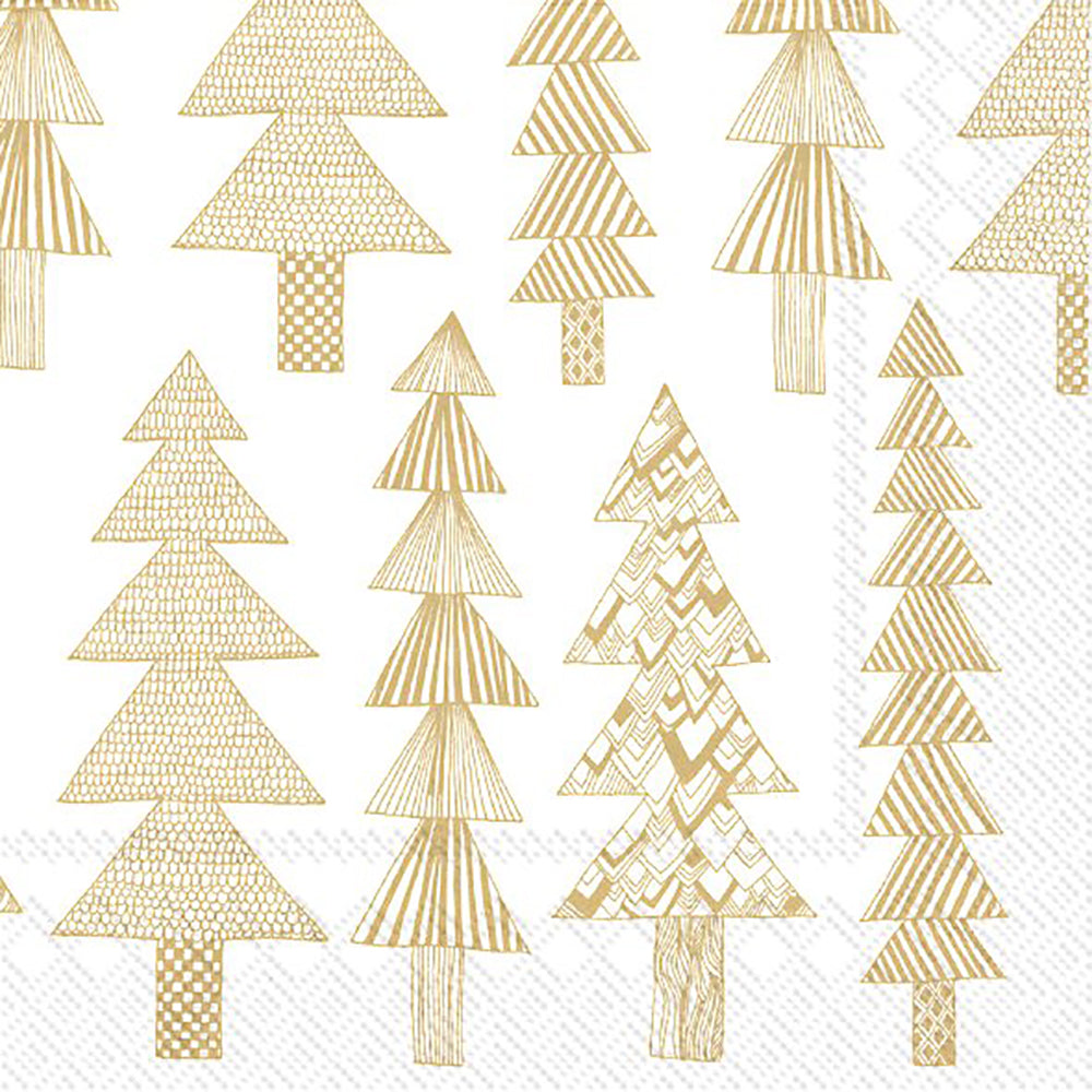 Marimekko Kuusikossa, white gold Fir Trees IHR Paper Lunch Napkins 33 –  Most Delicious Designs