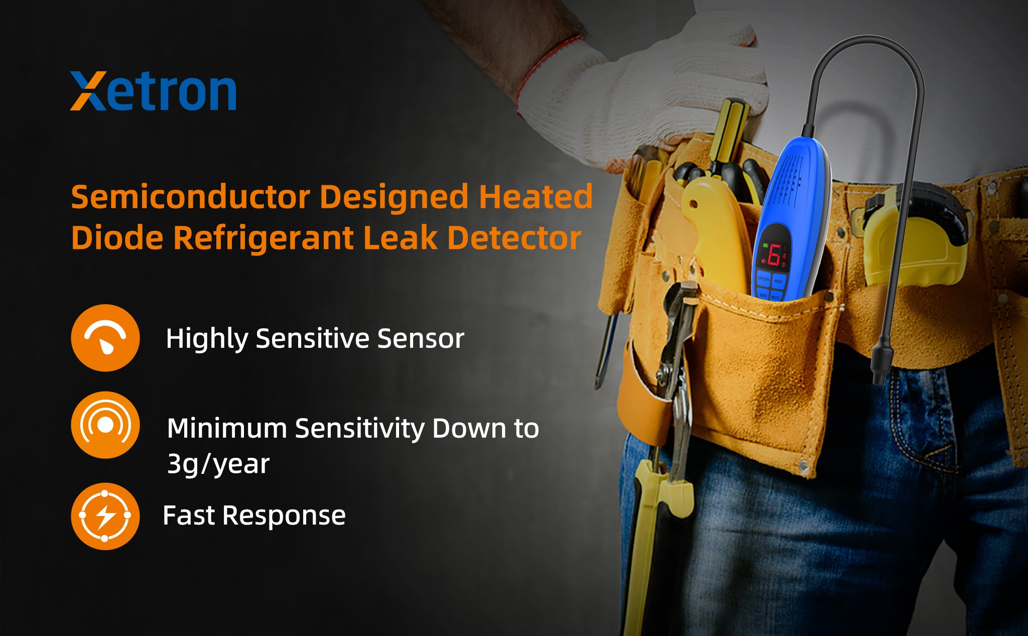 Xetron CLD-200 Heated Diode Refrigerant Leak Detector