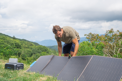 portable solar panels for outdoors movie night