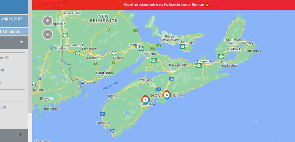ns power outage map