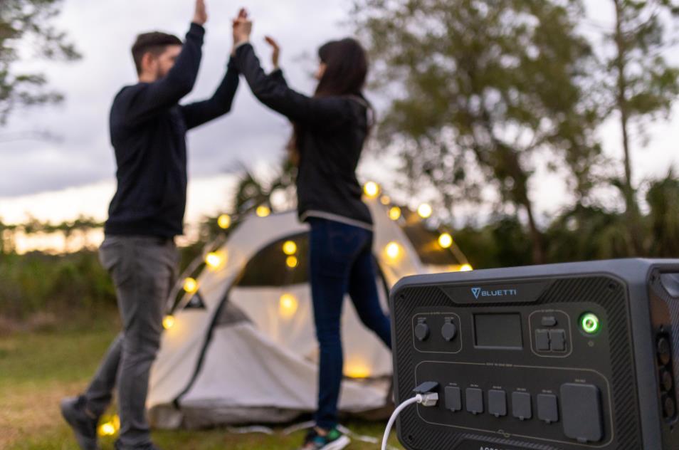 camping with portable power station