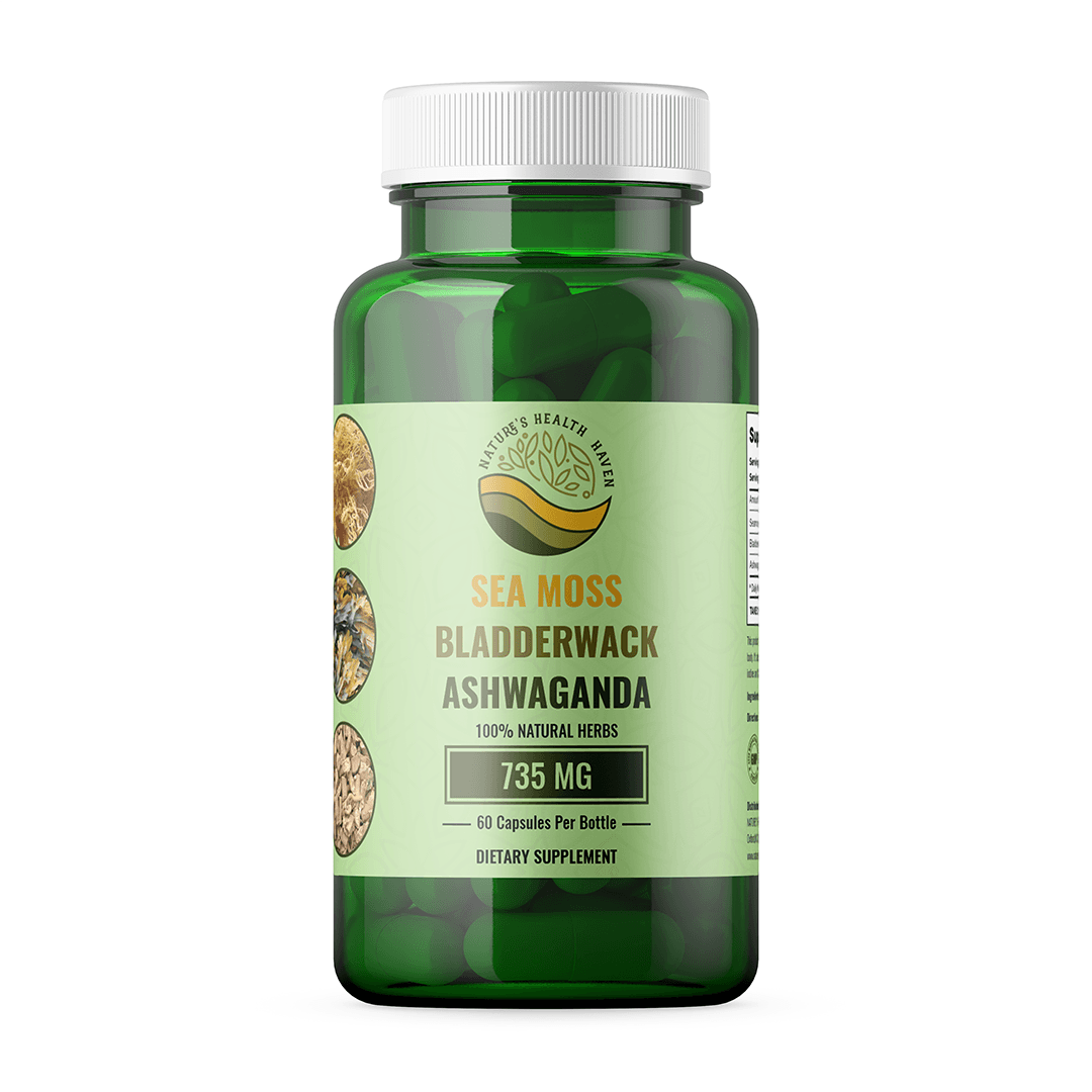 Sea Moss Bladderwrack Ashwagandha Supplement: Natures Super Herbs - Natures Health Haven product image