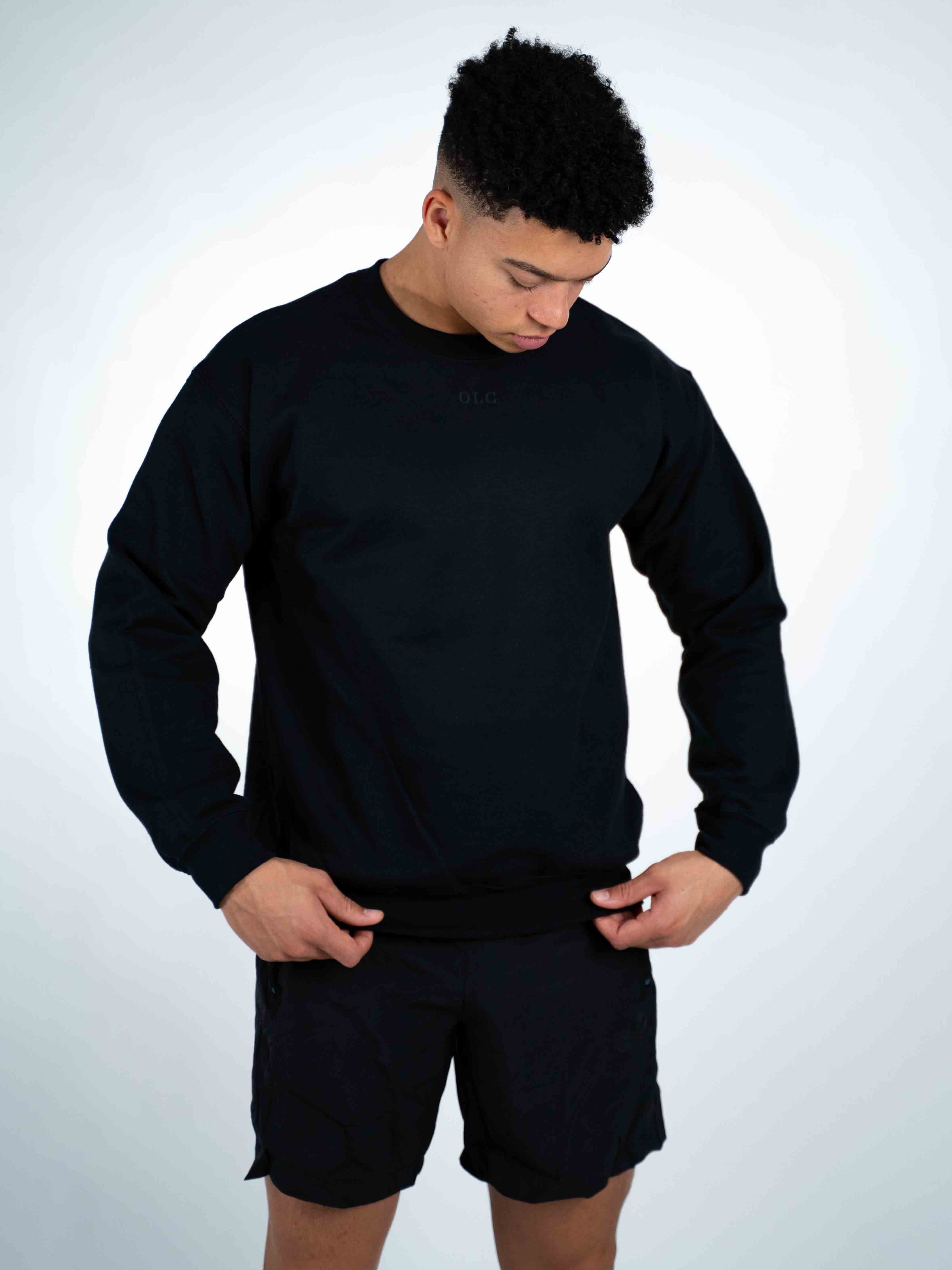 Se Essential Sweatshirt Black/Black - S hos Oversized Lifting Club
