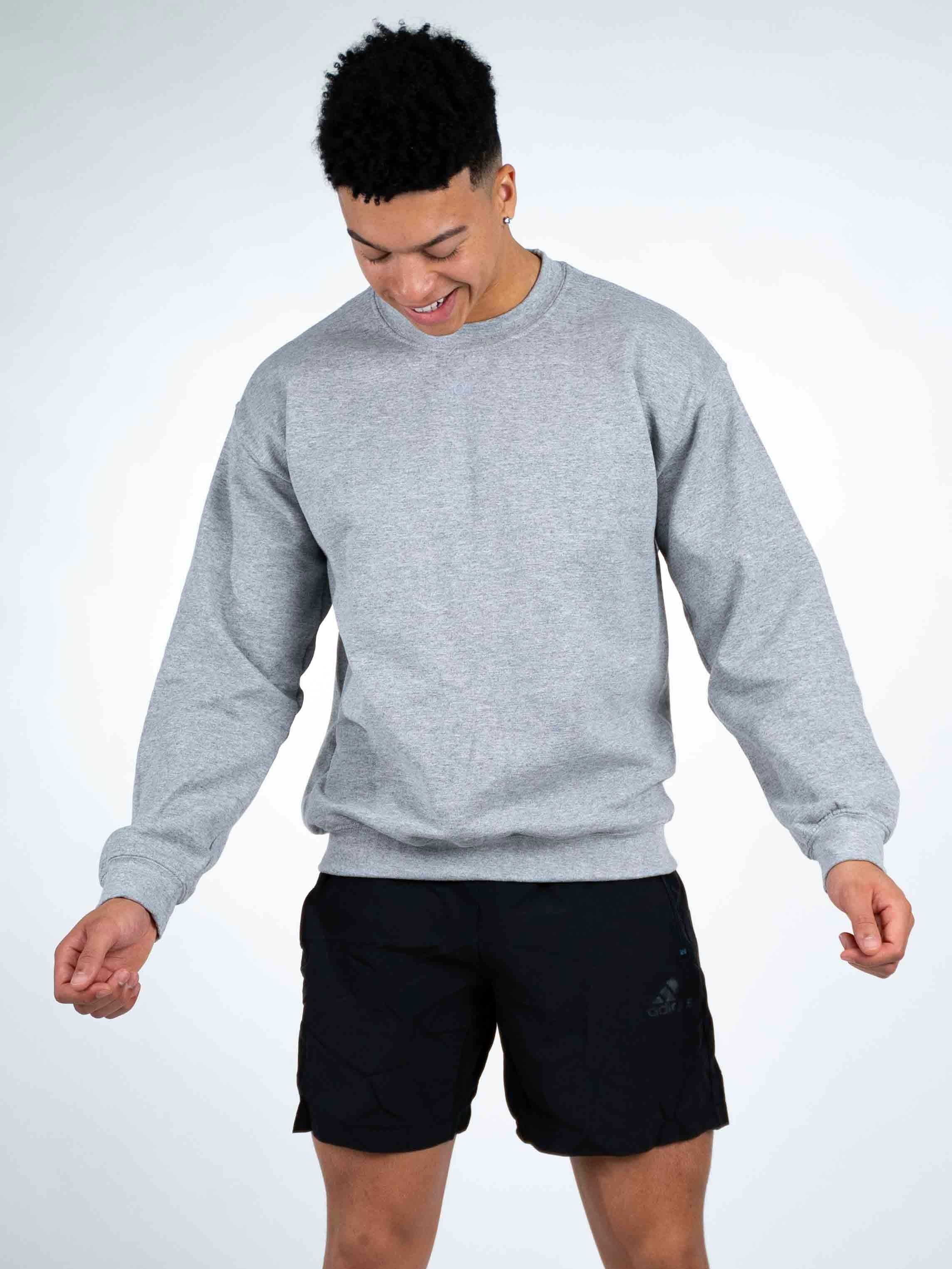 Se Essential Sweatshirt Grey/Grey - 2XL hos Oversized Lifting Club