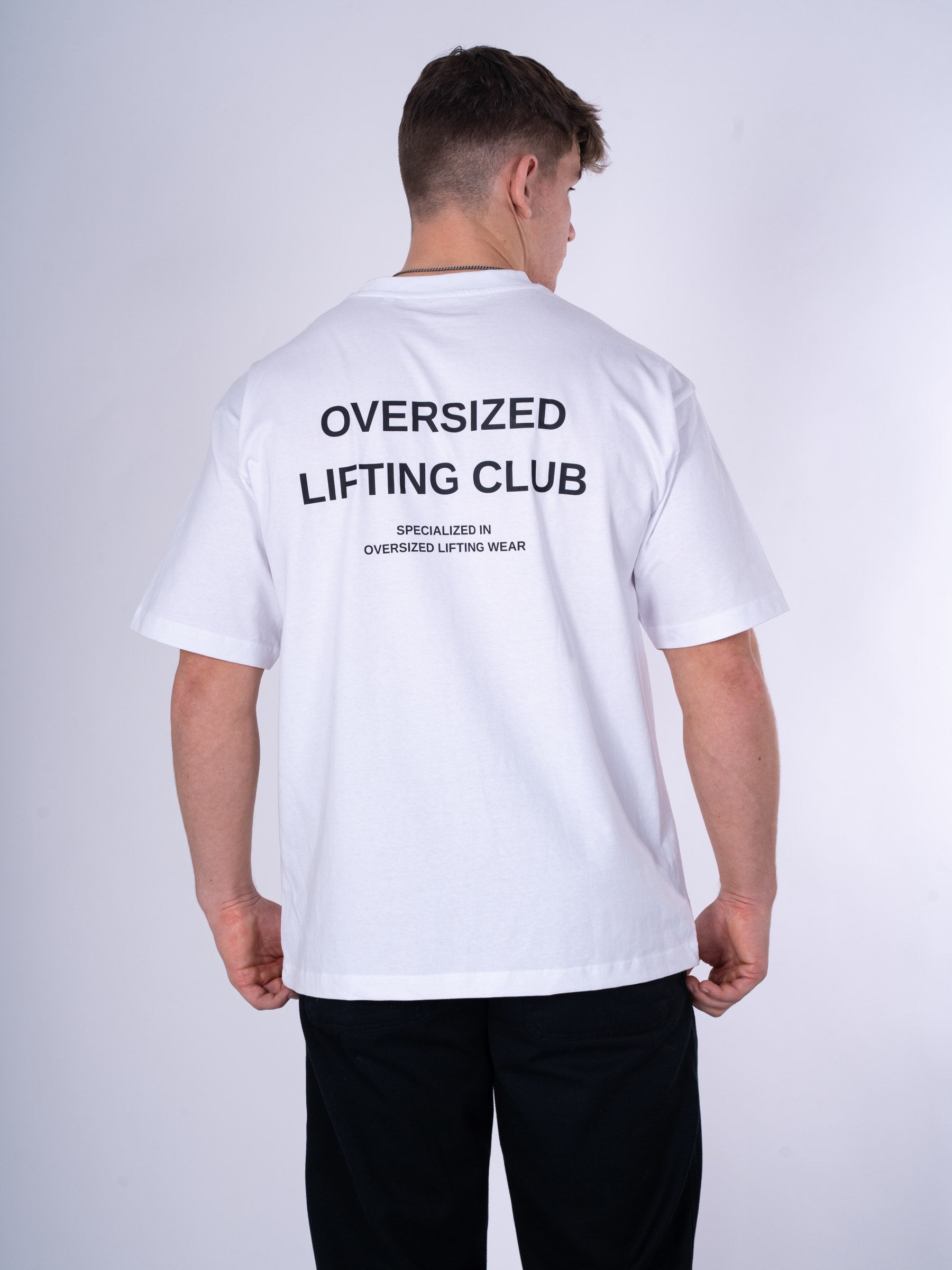 Se Confidence Tee - White/Black - XL hos Oversized Lifting Club