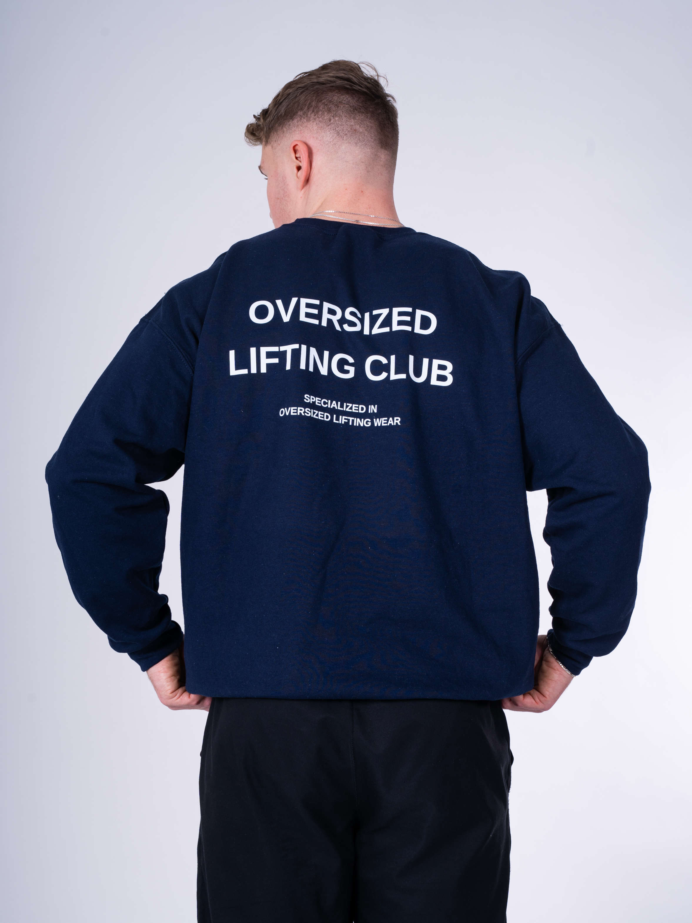 Se Confidence Sweatshirt Navy Blue/White - S hos Oversized Lifting Club