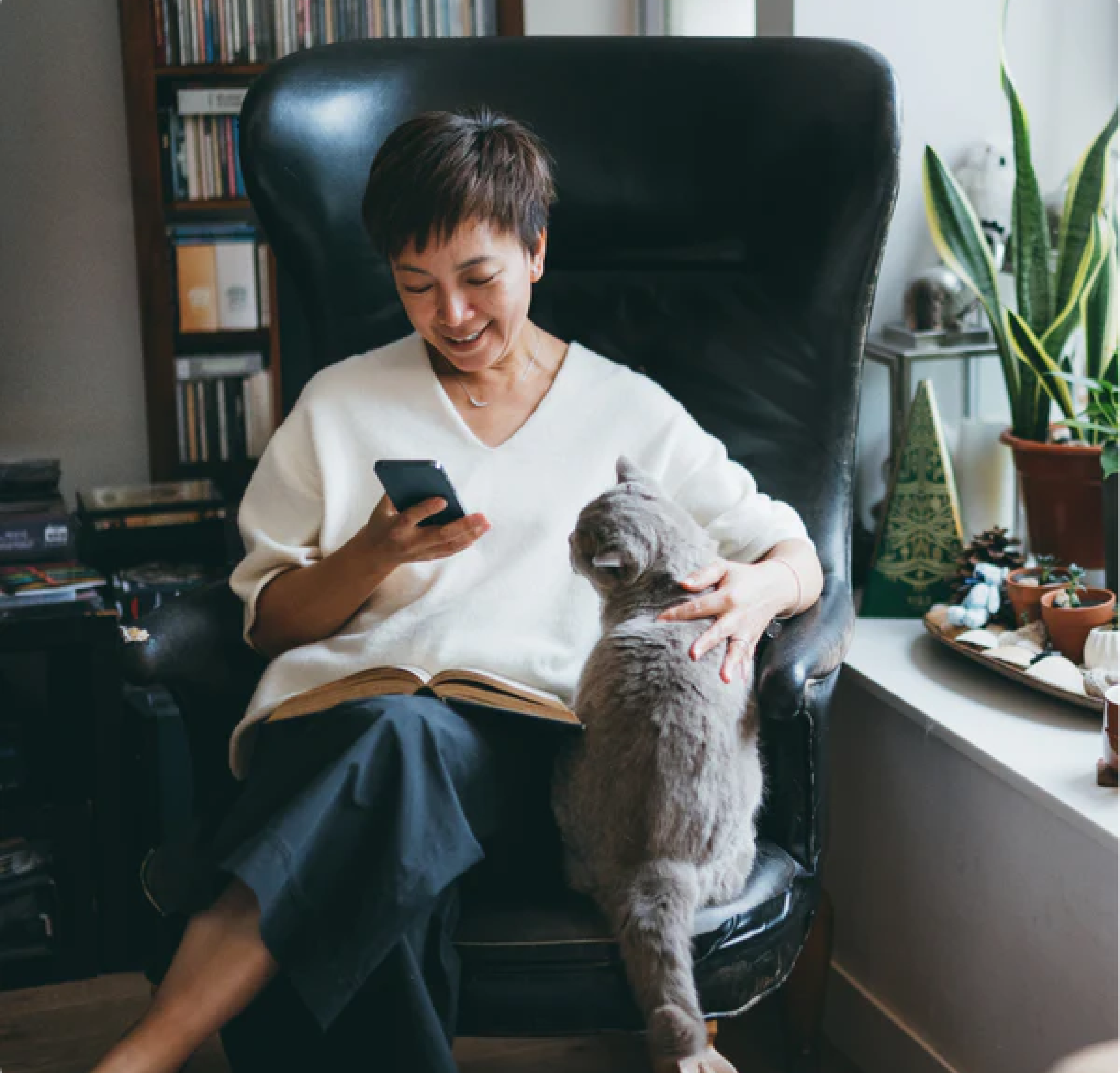 Woman in chair